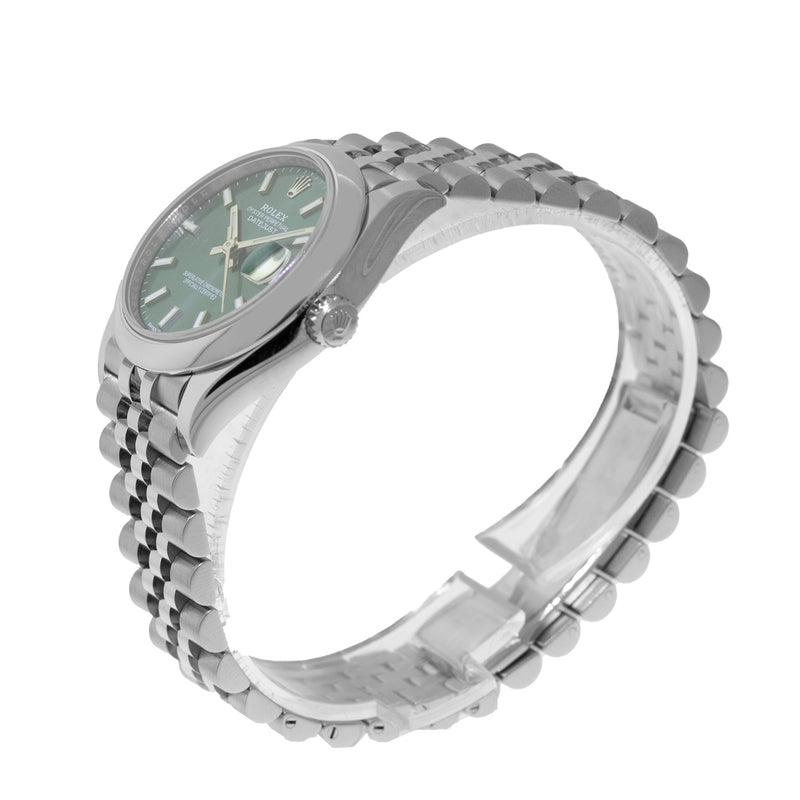 Rolex Datejust 31mm Stainless Steel Mint Green Index Dial & Smooth Bezel 278240-Da Vinci Fine Jewelry