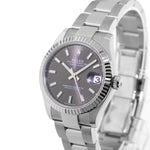 Rolex Datejust 31mm White Gold and Stainless Steel Dark Rhodium Index Dial Fluted Bezel 278274-Da Vinci Fine Jewelry