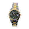 Rolex Datejust 31mm Yellow Gold Steel Green Floral Motif Diamond Dial & Diamond Bezel 278343-Da Vinci Fine Jewelry