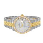 Rolex Lady-Datejust 31mm 18K Yellow Gold & Steel Mother of Pearl Diamond Dial & Diamond Bezel 278383RBR-Da Vinci Fine Jewelry