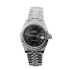 Rolex Lady-Datejust 28mm White Gold & Steel Dark Rhodium Roman Dial & Fluted Bezel 279174-Da Vinci Fine Jewelry