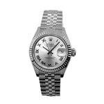 Rolex Datejust 28mm White Gold & Steel Silver Roman Dial & Fluted Bezel 279174-Da Vinci Fine Jewelry