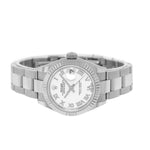 Rolex Datejust 28mm White Gold Steel White Roman Dial Fluted Bezel 279174-Da Vinci Fine Jewelry