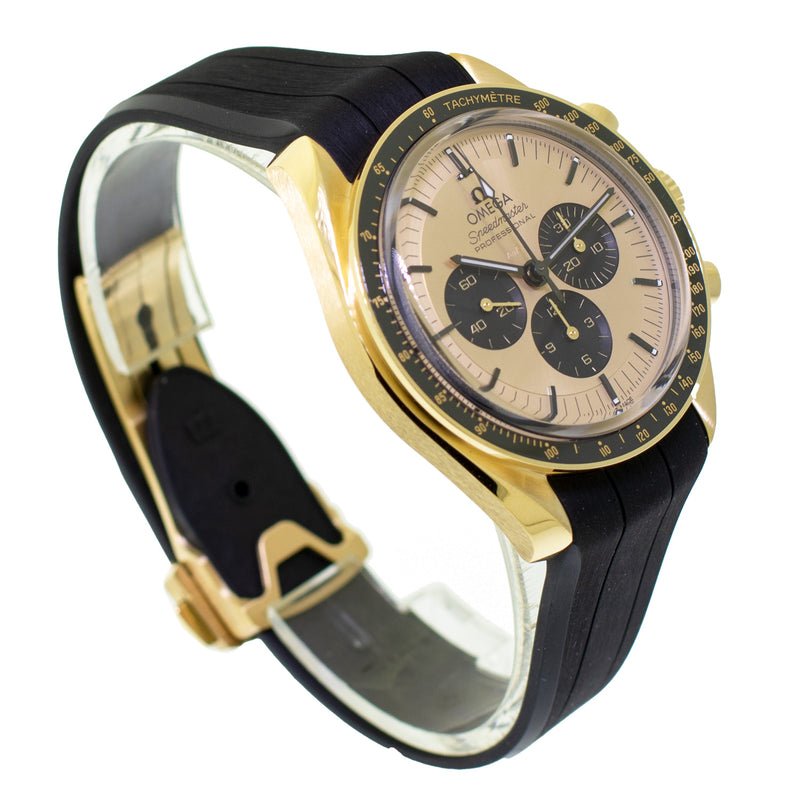 Omega Speedmaster Moonwatch 42mm Yellow Gold, Gold Index Dial 310.62.42-Da Vinci Fine Jewelry