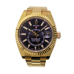 Rolex Sky-Dweller 42mm Yellow Gold Black Index Dial & Fluted Bezel 326938-Da Vinci Fine Jewelry