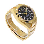 Rolex Sky-Dweller 42mm Yellow Gold Black Index Dial & Fluted Bezel 326938-Da Vinci Fine Jewelry