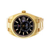 Rolex Sky-Dweller 42mm Yellow Gold Black Index Dial & Fluted Bezel 326938-Da Vinci Fine Jewelry