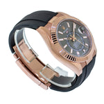 Rolex Sky-Dweller 42mm Everose Gold Rhodium Index Dial & Fluted Bezel 336235-Da Vinci Fine Jewelry