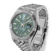 Rolex Sky-Dweller 42mm White Gold & Steel Green Index Dial & Fluted Bezel 336934-Da Vinci Fine Jewelry