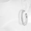 Diamond Inside Out Hoops 4.30ct 14K White Gold-Da Vinci Fine Jewelry