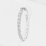 Diamond Inside Out Hoops 4.30ct 14K White Gold-Da Vinci Fine Jewelry