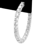 Diamond Inside Out Hoops 4.30ct 14K White Gold-Da Vinci Fine Jewelry