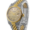 Rolex Datejust 31mm Yellow Gold Steel Champagne Tapestry Index Dial & Fluted Bezel 68273-Da Vinci Fine Jewelry