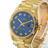 Rolex Datejust 31mm Yellow Gold Blue Jubilee Arabic Dial & Fluted Bezel 68278-Da Vinci Fine Jewelry