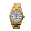Rolex Datejust 31mm Yellow Gold White Roman/Diamond Dial & Fluted Bezel 68278-Da Vinci Fine Jewelry