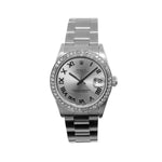 Rolex Datejust 31mm Stainless Steel Silver Roman Dial & Diamond Bezel 78240-Da Vinci Fine Jewelry