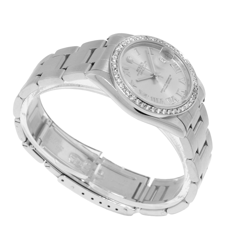 Rolex Datejust 31mm Stainless Steel Silver Roman Dial & Diamond Bezel 78240-Da Vinci Fine Jewelry