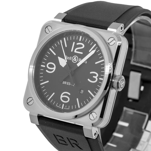 Bell & Ross BR 0392 42mm Stainless Steel Black Arabic Dial BR0392-BLC-ST-Da Vinci Fine Jewelry