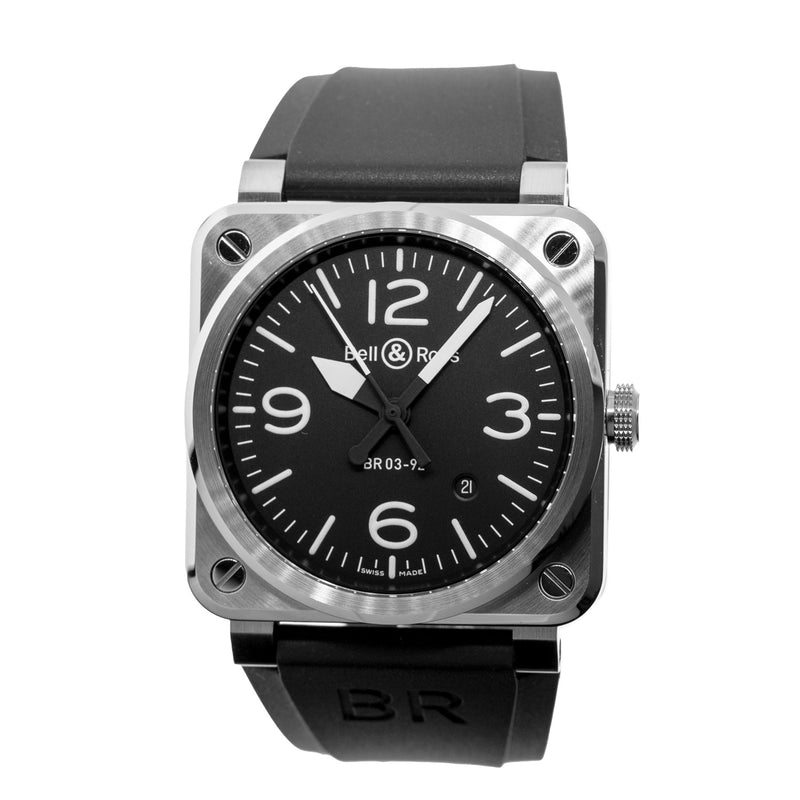 Bell & Ross BR 0392 42mm Stainless Steel Black Arabic Dial BR0392-BLC-ST-Da Vinci Fine Jewelry