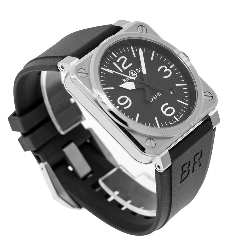 Bell & Ross BR 0392 42mm Stainless Steel Black Arabic Dial BR0392-BLC-ST-Da Vinci Fine Jewelry