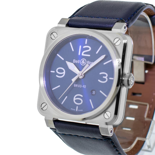 Bell & Ross BR 03-92 42mm Stainless Steel Blue Arabic Dial BR0392-BLU-ST/SCA-Da Vinci Fine Jewelry