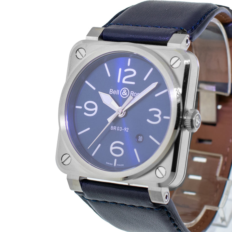Bell & Ross BR 03-92 42mm Stainless Steel Blue Arabic Dial BR0392-BLU-ST/SCA-Da Vinci Fine Jewelry