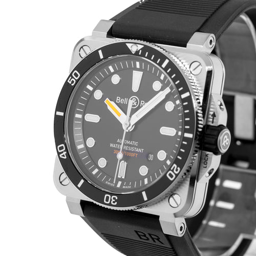 Bell & Ross BR 0392 42mm Stainless Steel Black Dial BR0392-D-BL-ST/SRB-Da Vinci Fine Jewelry