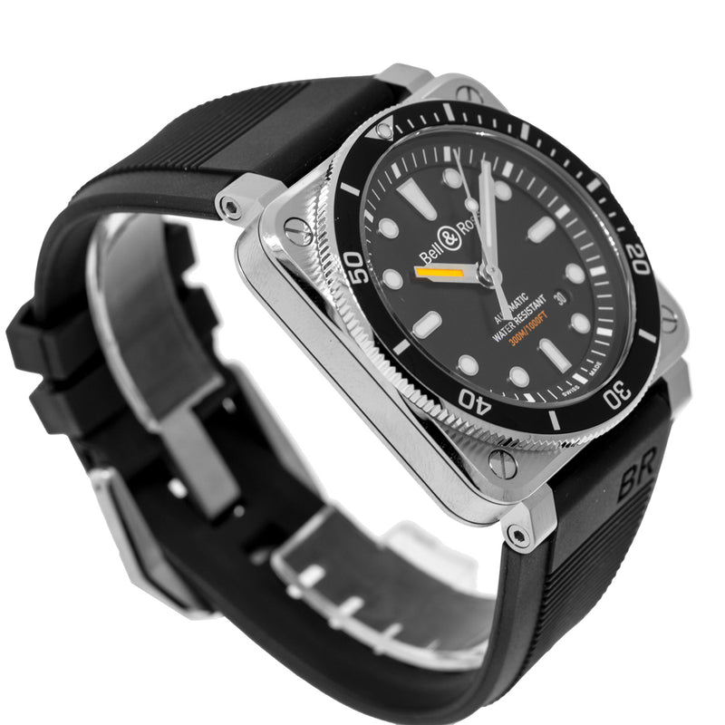 Bell & Ross BR 0392 42mm Stainless Steel Black Dial BR0392-D-BL-ST/SRB-Da Vinci Fine Jewelry