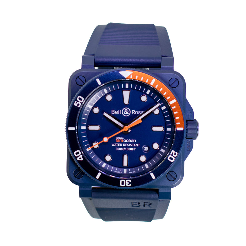 Bell & Ross BR 0392 42mm Ceramic Blue Dial BR0392-D-TR-CE/SRB-Da Vinci Fine Jewelry