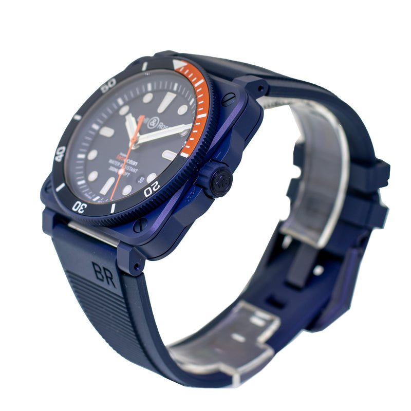 Bell & Ross BR 0392 42mm Ceramic Blue Dial BR0392-D-TR-CE/SRB-Da Vinci Fine Jewelry
