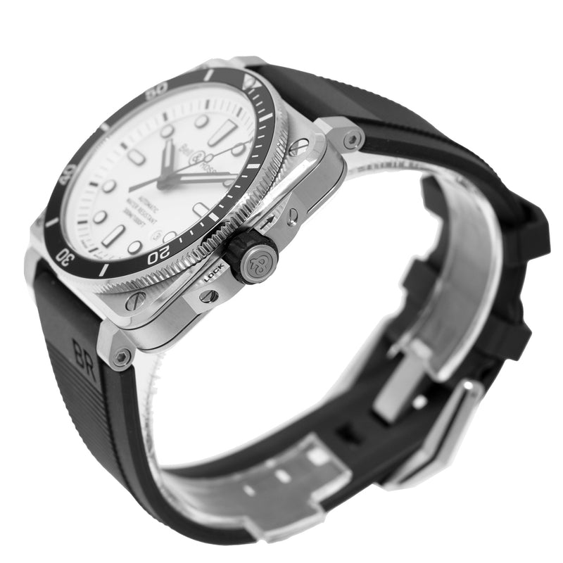 Bell & Ross BR 0392 42mm Stainless Steel White Dial BR0392-D-WH-ST/SRB-Da Vinci Fine Jewelry