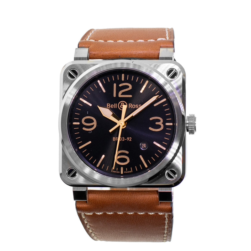 Bell & Ross BR 0392 42mm Stainless Steel Black Dial BR0392-GH-ST/SCA-Da Vinci Fine Jewelry