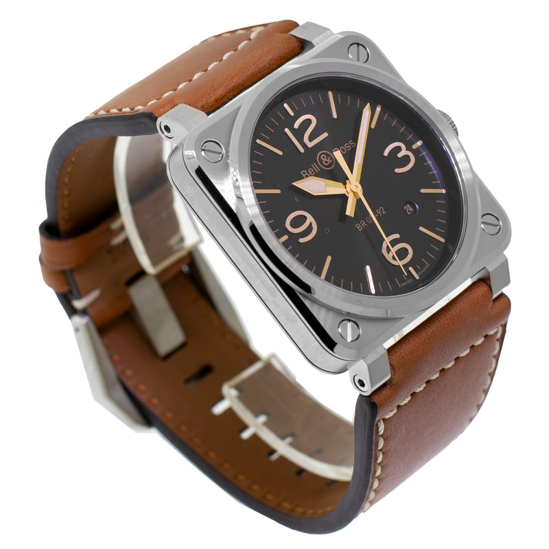 Bell & Ross BR 0392 42mm Stainless Steel Black Dial BR0392-GH-ST/SCA-Da Vinci Fine Jewelry