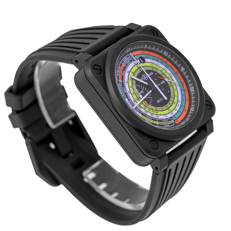 Bell & Ross BR 03 Chrono Multimeter 42mm Ceramic Multicolor Dial BR0394-SW-CE/SRB Limited Edition-Da Vinci Fine Jewelry