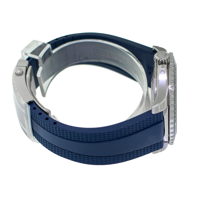 Breitling Superocean 44mm Stainless Steel Blue Index Dial Black Bezel A17376-Da Vinci Fine Jewelry