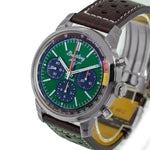 Breitling Top Time Ford Mustang 41mm Stainless Steel Green Index Dial AB0176-Da Vinci Fine Jewelry