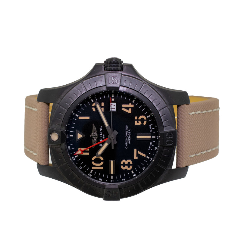 Breitling Avenger GMT Night Mission 45mm Titanium Black Arabic Dial V323951-Da Vinci Fine Jewelry