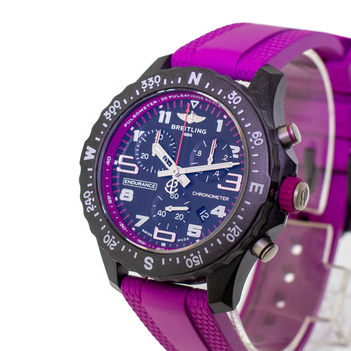 Breitling Endurance Pro 38mm Breitlight® Black Arabic Dial Black and Purple Bezel X83310-Da Vinci Fine Jewelry