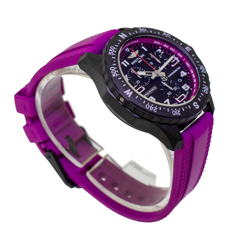 Breitling Endurance Pro 38mm Breitlight® Black Arabic Dial Black and Purple Bezel X83310-Da Vinci Fine Jewelry