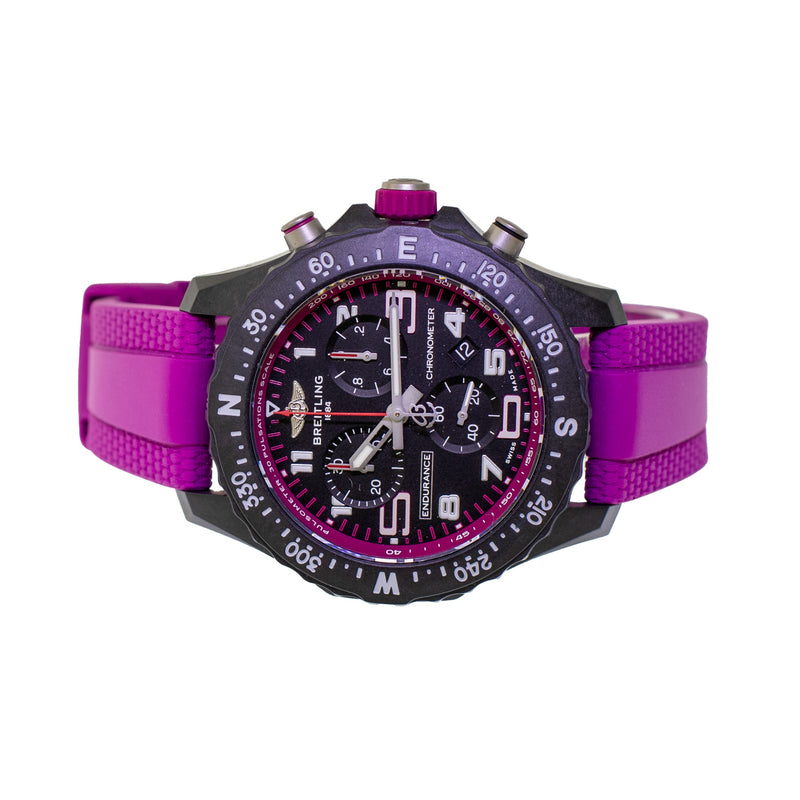 Breitling Endurance Pro 38mm Breitlight® Black Arabic Dial Black and Purple Bezel X83310-Da Vinci Fine Jewelry