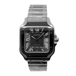 Cartier Santos 40mm Stainless Steel and ADLC Grey Roman Dial WSSA0037-Da Vinci Fine Jewelry