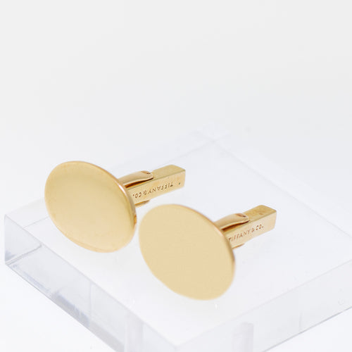 Tiffany and Co. Yellow Gold Cuff links - Pre Owned-Da Vinci Fine Jewelry