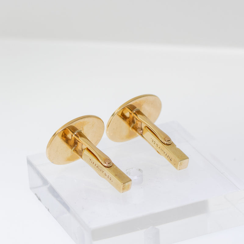 Tiffany and Co. Yellow Gold Cuff links - Pre Owned-Da Vinci Fine Jewelry