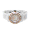 Ebel X-1 Ceramic and Rose Gold 34mm Silver Arabic Dial White Ceramic Bezel 1216113-Da Vinci Fine Jewelry