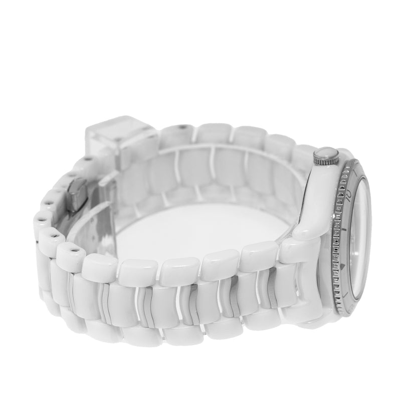 Ebel X-1 Ceramic 34mm Silver Arabic Dial White Ceramic Bezel 1216129-Da Vinci Fine Jewelry