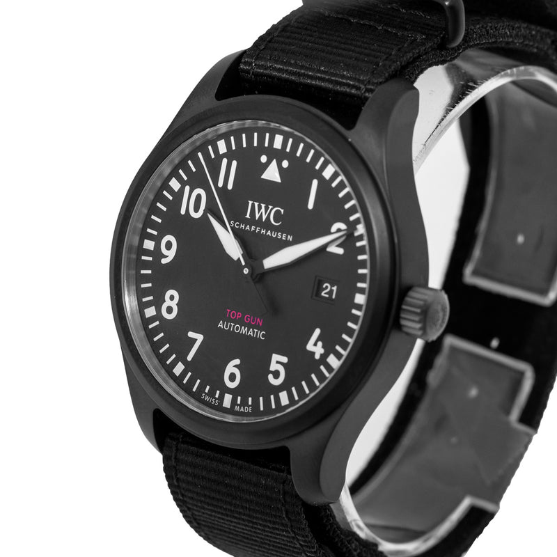 IWC Pilot's Top Gun 41 mm Ceramic Black Arabic Dial IW326906-Da Vinci Fine Jewelry