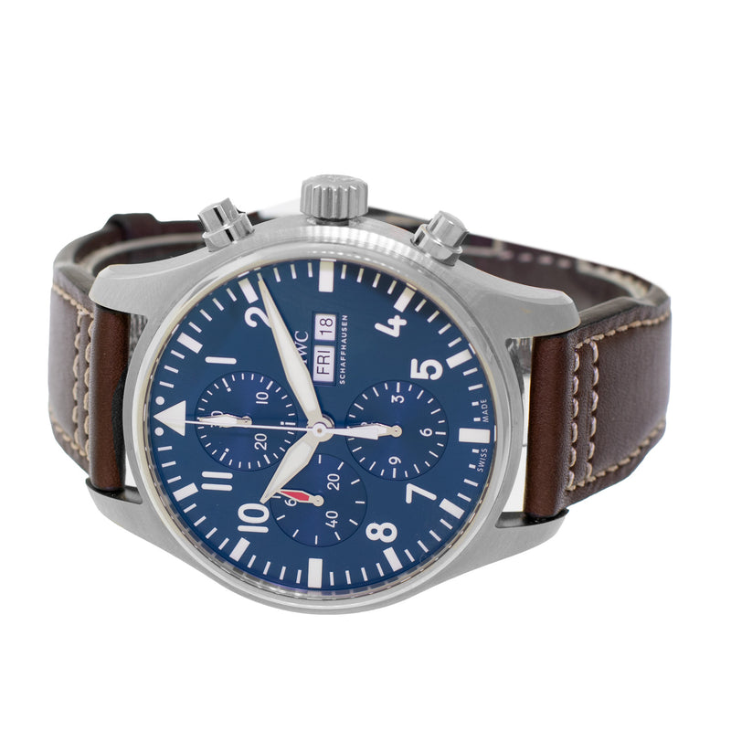 IWC Pilot “LE PETIT PRINCE” edition 41mm Stainless Steel Blue Arabic Dial IW377714-Da Vinci Fine Jewelry