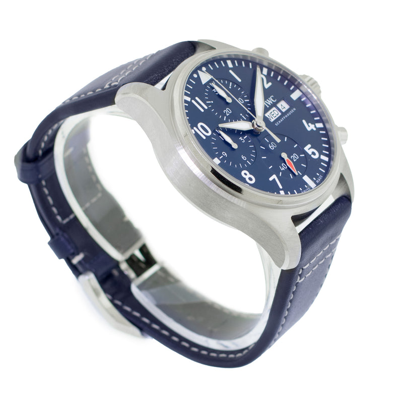 IWC Pilot's watch Chronograph 41mm Stainless Steel Blue Arabic Dial IW388101-Da Vinci Fine Jewelry