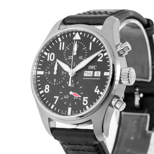 IWC Pilot's watch Chronograph 41mm Stainless Steel Black Arabic Dial IW388111-Da Vinci Fine Jewelry