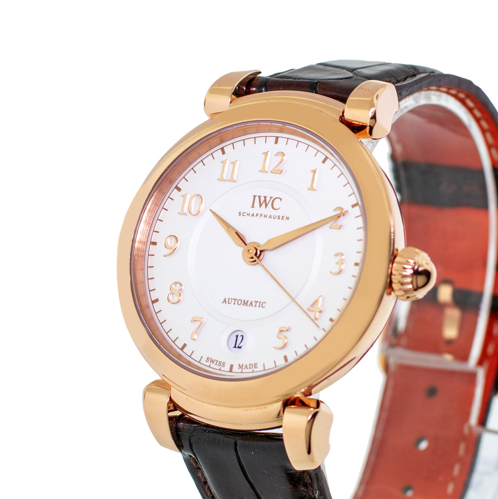 IWC Da Vinci Watch 36mm 18K Rose Gold Ivory Arabic Dial IW458309
